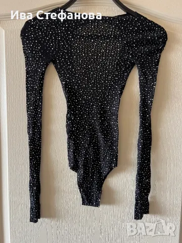 Уникално ново парти официално черно еластично секси боди универсален размер камъни цирконий блестящо, снимка 5 - Корсети, бюстиета, топове - 49329278