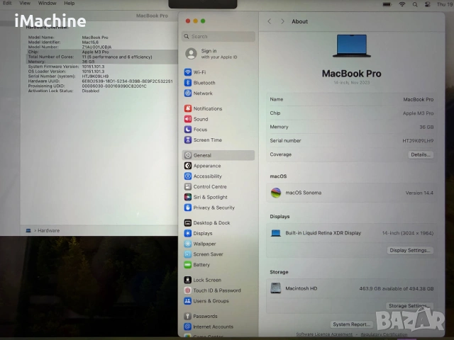 НОВ MacBook Pro 14" M3 PRO 11-CPU/ 14-GPU/ 36GB RAM/ 512GB SSD, снимка 6 - Лаптопи за работа - 53972663