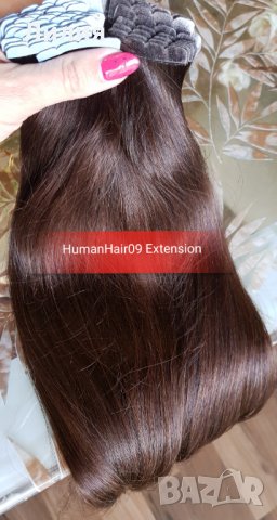 100% естествена коса на стикери, 100гр., 40бр. 51см., снимка 4 - Аксесоари за коса - 30039590