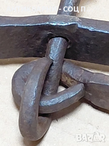 Соц Стар Ръчно Кован Ченгел За Дране На Животни. НОМЕР 1765., снимка 8 - Антикварни и старинни предмети - 54072763