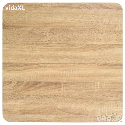 vidaXL Бистро маса, светлокафява, 60x60 см, МДФ, снимка 3 - Маси - 56146515