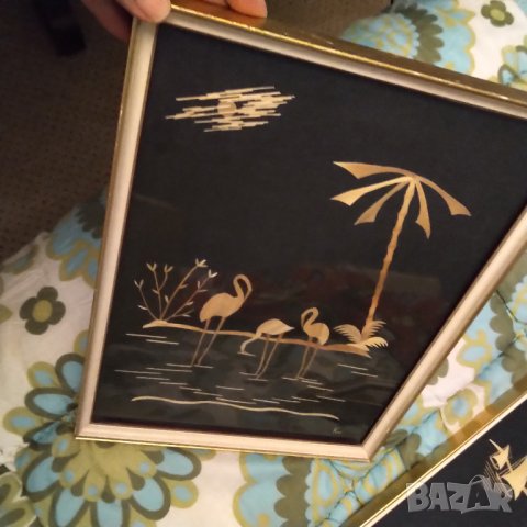 СТАРИ ЯПОНСКИ КАРТИНИ С ПОЗЛАТА , снимка 9 - Картини - 39024496