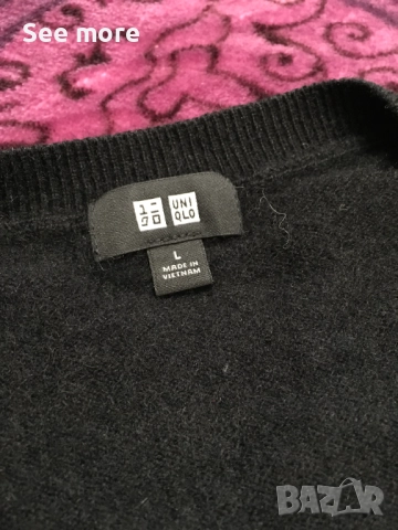UniQlo мъжки пуловер 100% кашмир L, снимка 4 - Пуловери - 52816655