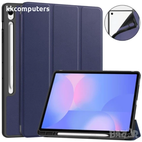 Samsung Galaxy Tab S10 FE+ Смарт Кожен Калъф със Стойка и Скрийн Протектор – 6 Цвята, снимка 2 - Калъфи, кейсове - 50845634