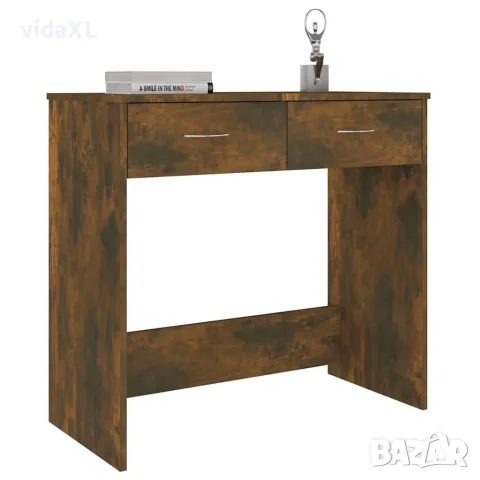vidaXL Бюро, опушен дъб, 80x40x75 см, инженерно дърво, снимка 3 - Бюра - 56148030