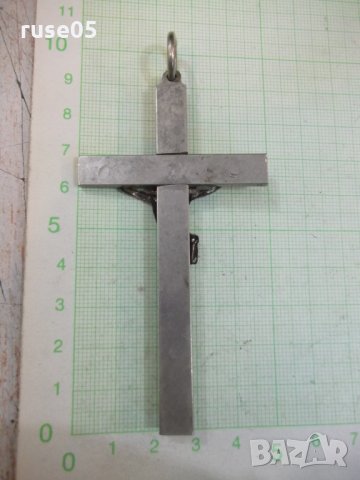 Кръст с разпятието от бял метал - 27,67 гр., снимка 4 - Други ценни предмети - 29810497