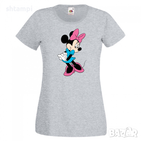 Дамска тениска Minnie Mouse 7 Подарък,Изненада,Рожден ден,, снимка 4 - Тениски - 36530791