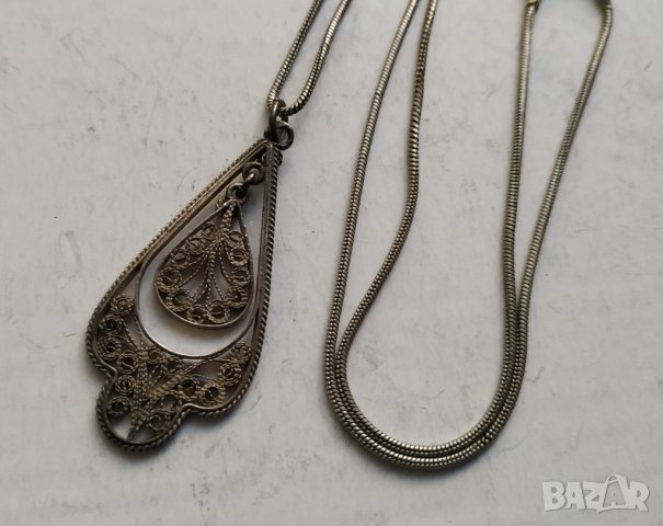 Сребърна висулка, снимка 4 - Колиета, медальони, синджири - 30934654