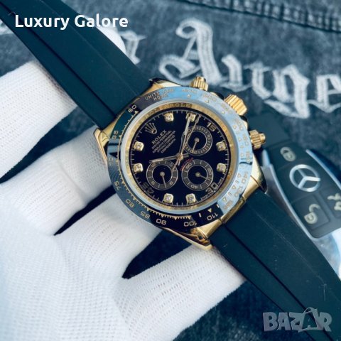 Mъжки часовник Rolex Daytona Cosmograph Black Diamond с автоматичен механизъм