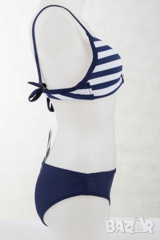 Дамски бански от 2 части в синьо и бяло марка Ewlon EU40 и EU42, снимка 4 - Бански костюми - 30417714
