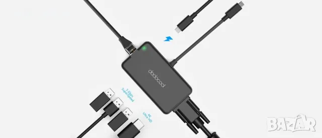 Мултифункционален USB-C хъб 7 в 1, снимка 6 - Друга електроника - 48747680