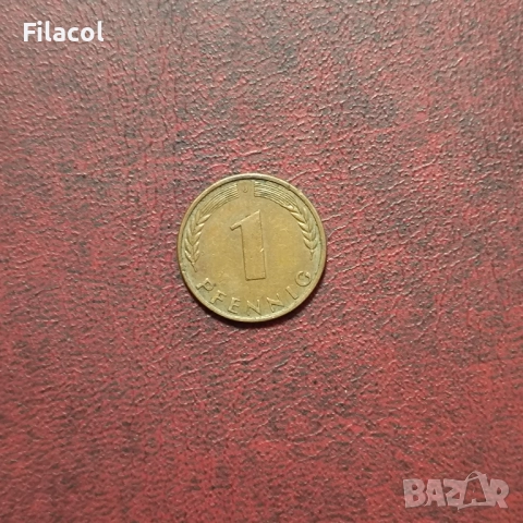 Германия 1 пфениг 1950 година МД 'J' - Хамбур