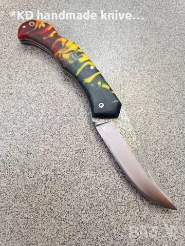 Сгъваем нож ръчно изработен от N690 стомана, снимка 2 - Ножове - 49960317