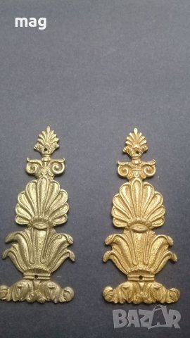 Старинни френски месингови дръжки и орнаменти,стил Луи XV., снимка 7 - Антикварни и старинни предмети - 37392117