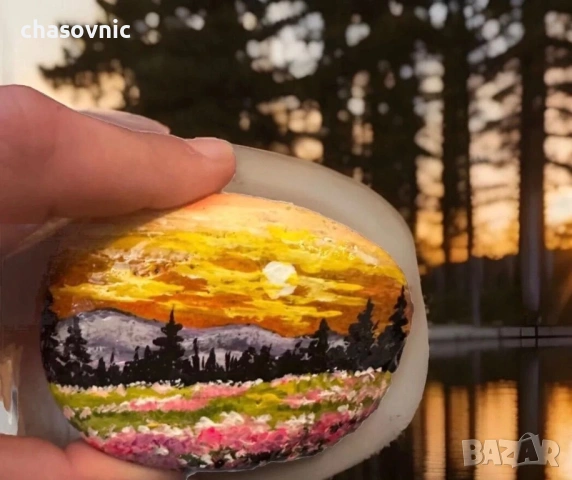 Ръчно рисувана картина върху камък като ново, снимка 7 - Картини - 54156953