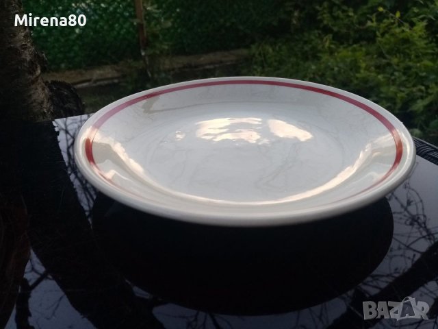 Чинии на Развитие, Калейца - с червен кант - НОВИ !, снимка 4 - Чинии - 42263562