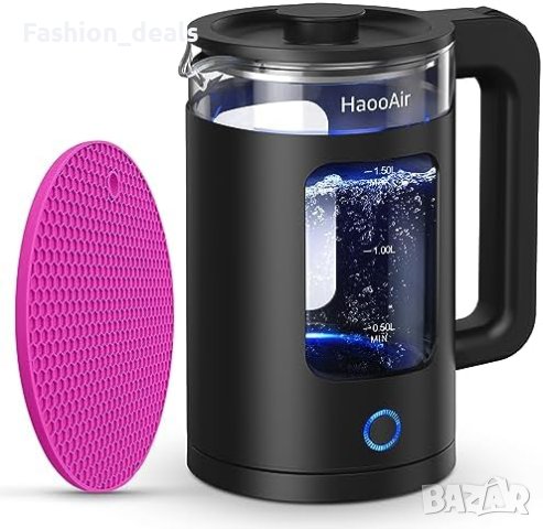 Нов 1,5-литров електрически чайник кана със син светодиод Дом Кухня