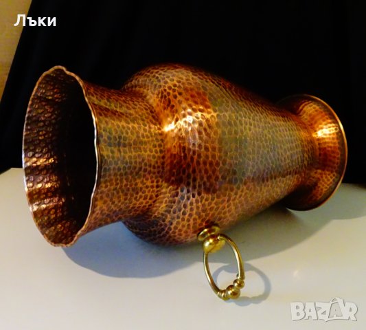 Медна ваза,кана,поставка 3 кг. , снимка 3 - Антикварни и старинни предмети - 29647953