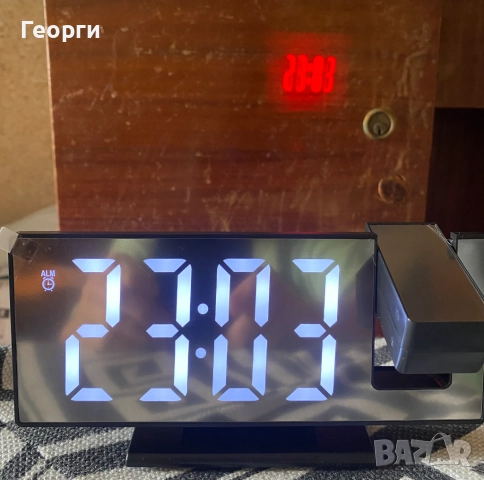 Нов дигитален LED будилник с огледало, с възможна проекция на таван или стена, снимка 9 - Други - 51743147