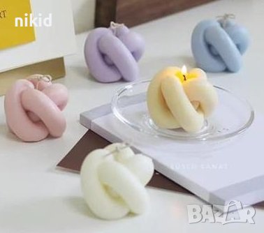 3D възел сплетени въжета силиконов молд форма шоколад гипс свещ смола украса декор свещ, снимка 4 - Форми - 34161779