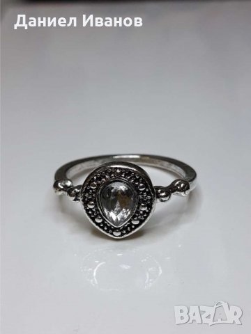 Детски пръстен 14к и камък на Сваровски 8 размер, снимка 2 - Пръстени - 29524501