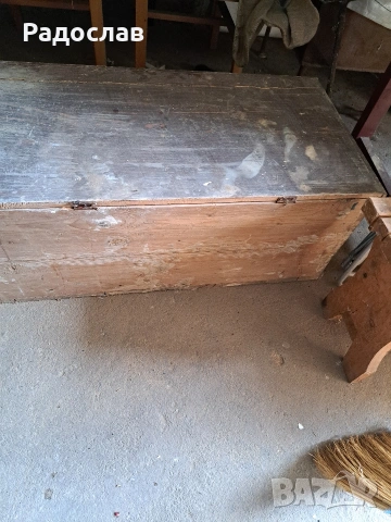Неизползван стар дървен сандък, снимка 4 - Антикварни и старинни предмети - 54313455