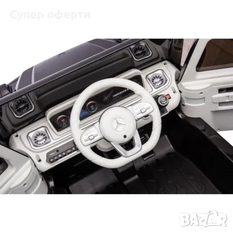 Акумулаторен джип Mercedes EQG Electric G-Class 12V с отварящи се врати меки гуми 4x4, снимка 14 - Детски велосипеди, триколки и коли - 48682696