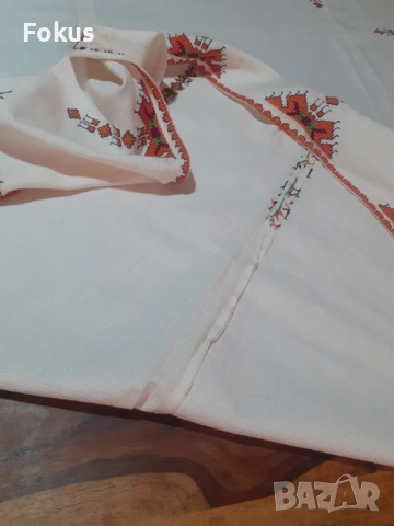 Голяма стара бродирана покривка с български шевици, снимка 3 - Антикварни и старинни предмети - 53281586