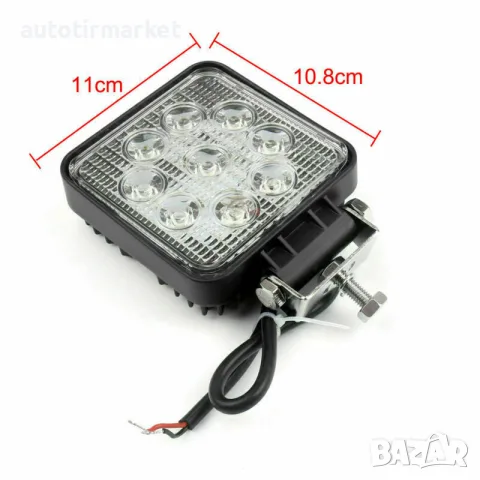 10 бр. LED халоген 9 диода 27w – GUN1110 – 1, снимка 2 - Аксесоари и консумативи - 56053782