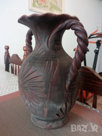 Продавам красива и стара ваза-делва.Ръчна изработка.ФРГ., снимка 3 - Антикварни и старинни предмети - 42412041