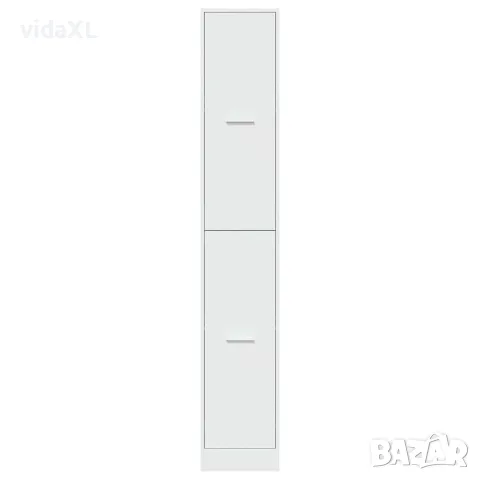vidaXL Аптекарски шкаф, бял, 30x41x174,5 см, инженерно дърво, снимка 5 - Шкафове - 56147011