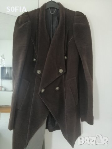 Elizabeth 44 велур връхна дреха тип смокинг милитари