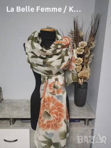 Дамски шалове от памук, снимка 3 - Шалове - 49492824