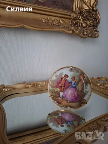 „Limoges – Porcelaine d’Art – романтична миниатюра – Франция“, снимка 5 - Антикварни и старинни предмети - 56221955