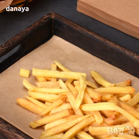 6302 Незалепваща хартия за печене на листове, 50 броя, 2 размера, снимка 5 - Аксесоари за кухня - 53212825