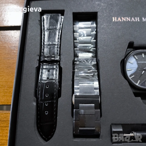 Ръчен часовник Hannah Martin. Пълен комплект , снимка 5 - Мъжки - 54048060