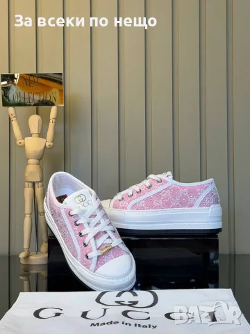 Gucci Дамски Маратонки👟Дамски Спортни Обувки👟Платненки Гучи👟Кецове - 3 Цвята Код SEM-728, снимка 4 - Маратонки - 55973818