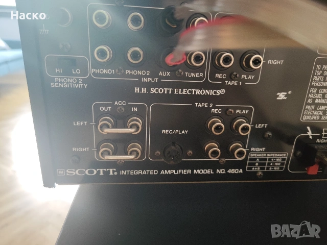 Стерео усилвател Scott 460A, снимка 7 - Ресийвъри, усилватели, смесителни пултове - 54102402