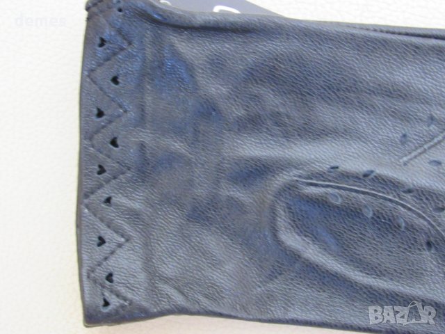 Черни дамски кожени ръкавици от естествена кожа , снимка 2 - Ръкавици - 31617709