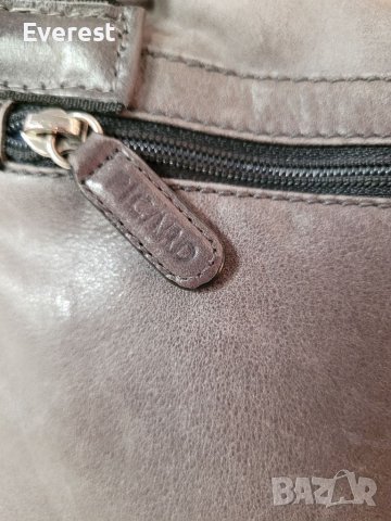 Естествена кожа унисекс чанта PICARD, графитеносива, с три прегради ( 202 $ в интернет сайтове), снимка 10 - Чанти - 37767658