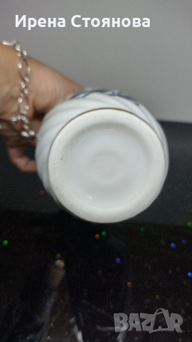 Ваза с декор син лук, без маркировка. , снимка 2 - Вази - 44817448