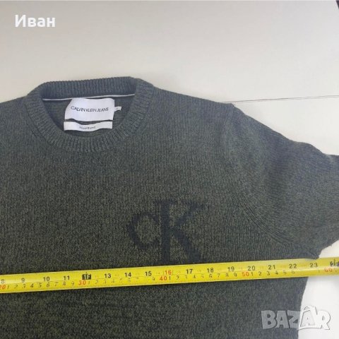 Calvin Klein мъжки оригинален пуловер вълна памук размер XL, снимка 4 - Пуловери - 42867147