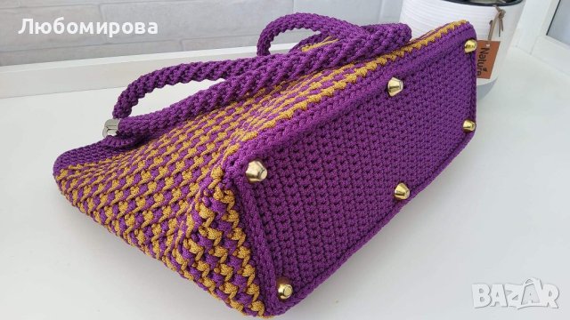 Ръчно плетена дамска чанта, снимка 5 - Чанти - 40518998
