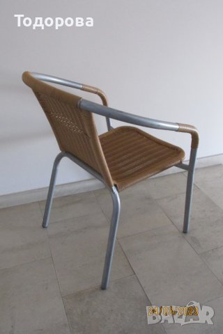 Плетен ратанов стол, снимка 4 - Столове - 40118378