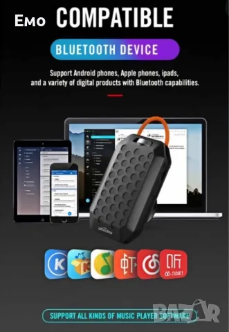 Безжичен водоустойчив високоговорител - ABODOS AS-BS05, снимка 2 - Друга електроника - 48352071