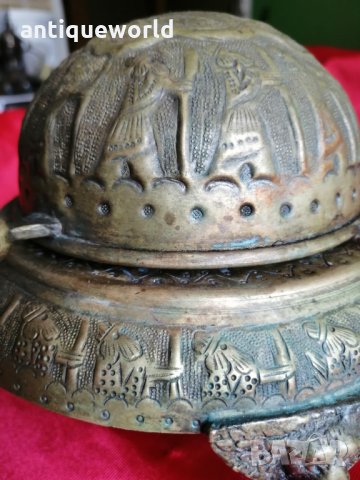 Уникален Старинен ПЕРСИЙСКИ Съд за Хайвер, снимка 4 - Антикварни и старинни предмети - 33716161