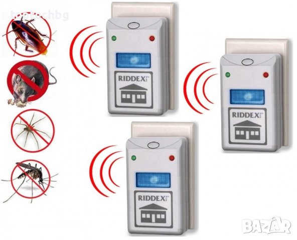 3бр. Уред против гризачи, хлебарки, мравки, паяци RIDDEX, снимка 1