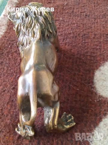 Бронзова фигурка на 🦁 лъф 17953, снимка 7 - Колекции - 54179540