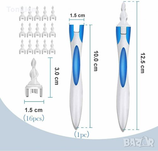 Уред за почистване на уши с 16 накрайника, снимка 7 - Други - 31660286
