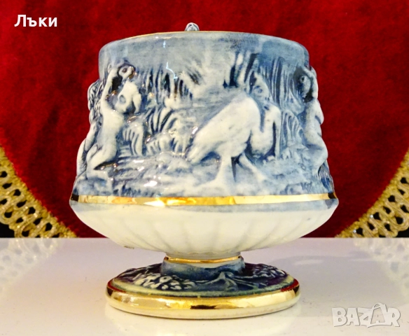 Порцеланова чаша Capodimonte,ангели,злато. , снимка 9 - Антикварни и старинни предмети - 51824516